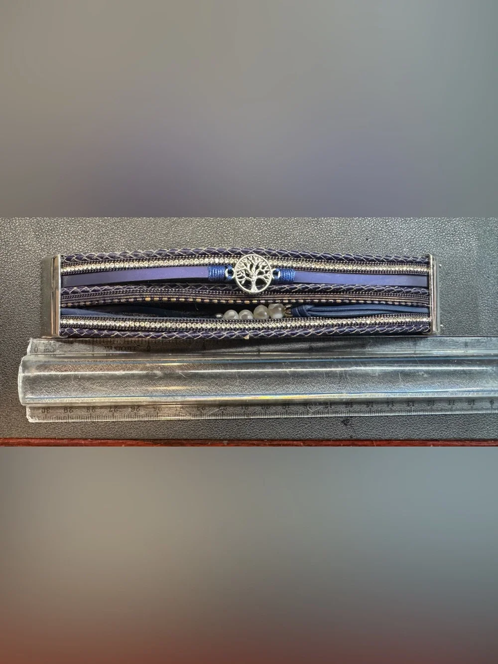 Set of 4 Women's Multi-Stack Bracelet Sets in Blue, Silver, Navy, and Pastel